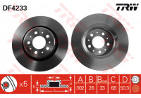 Bromsskiva DF4233 TRW