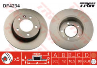 Bromsskiva DF4234 TRW