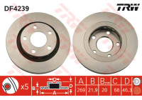 Bromsskiva DF4239 TRW