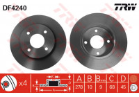 Bromsskiva DF4240 TRW