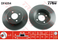 Bromsskiva DF4254 TRW