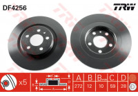Bromsskiva DF4256 TRW