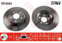 Bromsskiva DF4263 TRW