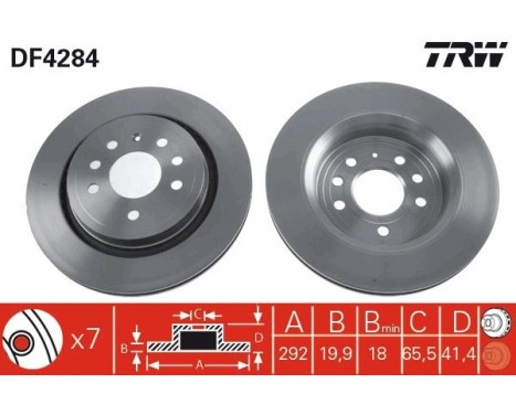 Bromsskiva DF4284 TRW, bild 2