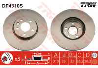 Bromsskiva DF4310S TRW