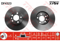 Bromsskiva DF4323 TRW