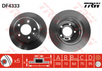 Bromsskiva DF4333 TRW