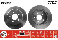Bromsskiva DF4336 TRW