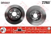 Bromsskiva DF4337 TRW
