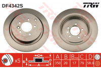 Bromsskiva DF4342S TRW
