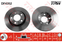 Bromsskiva DF4352 TRW