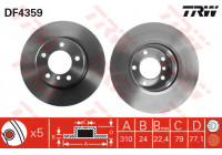 Bromsskiva DF4359 TRW