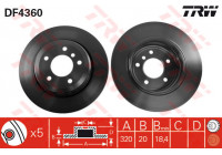 Bromsskiva DF4360 TRW