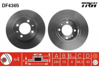 Bromsskiva DF4365 TRW
