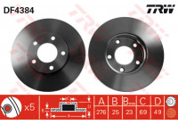 Bromsskiva DF4384 TRW