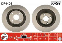 Bromsskiva DF4406 TRW