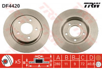 Bromsskiva DF4420 TRW