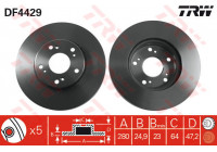 Bromsskiva DF4429 TRW