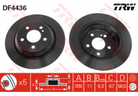Bromsskiva DF4436 TRW
