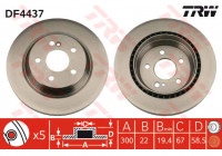 Bromsskiva DF4437 TRW