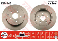 Bromsskiva DF4446 TRW