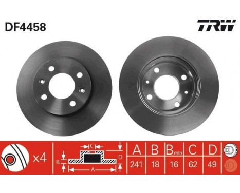 Bromsskiva DF4458 TRW, bild 3