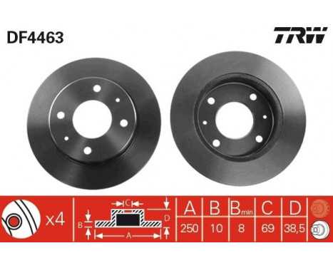 Bromsskiva DF4463 TRW, bild 3