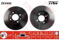 Bromsskiva DF4496 TRW