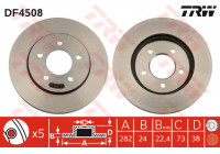 Bromsskiva DF4508 TRW
