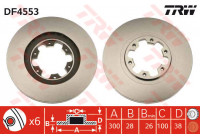 Bromsskiva DF4553 TRW