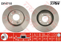 Bromsskiva DF4710 TRW