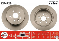 Bromsskiva DF4728 TRW