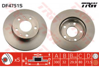 Bromsskiva DF4751S TRW