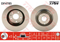 Bromsskiva DF4785 TRW