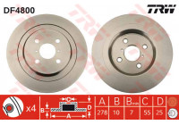 Bromsskiva DF4800 TRW