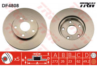 Bromsskiva DF4808 TRW