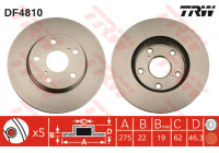 Bromsskiva DF4810 TRW