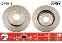 Bromsskiva DF4812 TRW