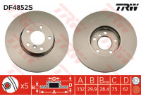 Bromsskiva DF4852S TRW