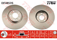 Bromsskiva DF4853S TRW