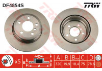Bromsskiva DF4854S TRW