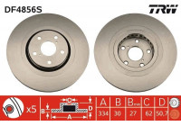 Bromsskiva DF4856S TRW