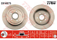 Bromsskiva DF4875 TRW