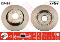 Bromsskiva DF4891 TRW