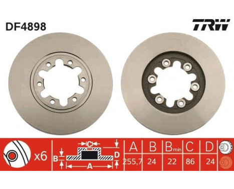 Bromsskiva DF4898 TRW, bild 3