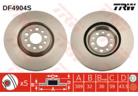 Bromsskiva DF4904S TRW