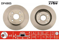 Bromsskiva DF4905 TRW