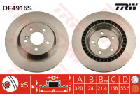 Bromsskiva DF4916S TRW