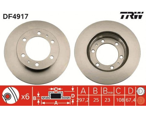 Bromsskiva DF4917 TRW, bild 3