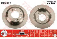 Bromsskiva DF4925 TRW